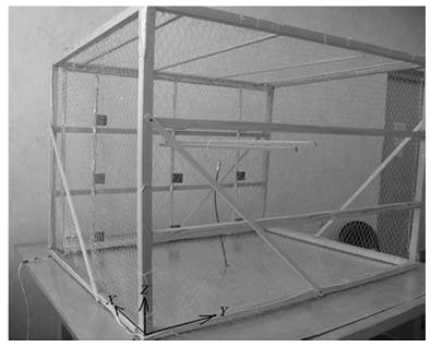 图1. 所示为建筑物的比例模型,该建筑物的墙壁具有钢筋网和钢筋混凝土。(图片由参考文献 1 提供)