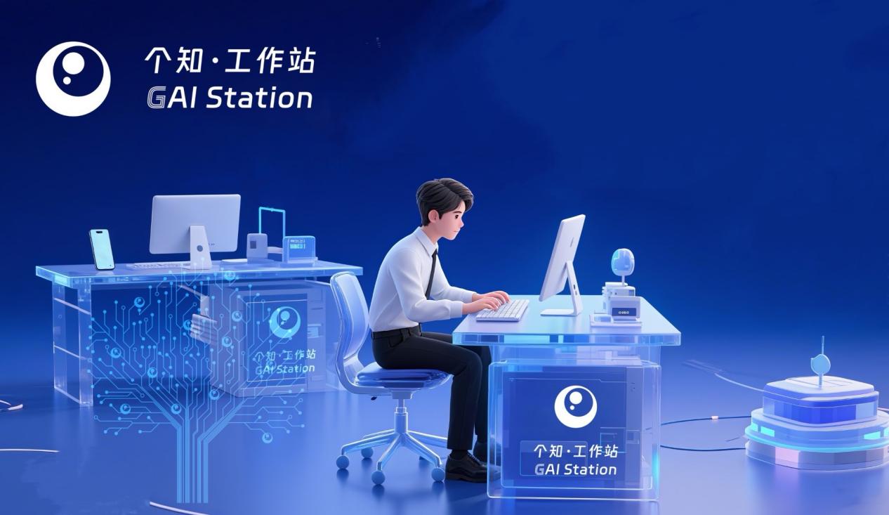 注：由AI生成的GAI Station未来办公场景