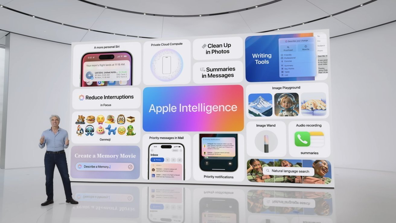 ▲ 去年 WWDC 上发布的 Apple Intelligence