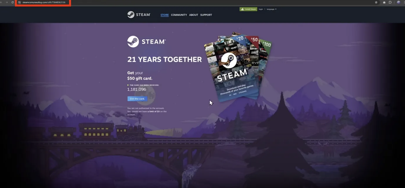 ▲ 黑客设计的山寨 Steam 弹窗登录页面
