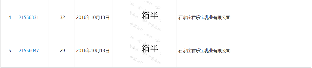 图片:商标信息检索截图